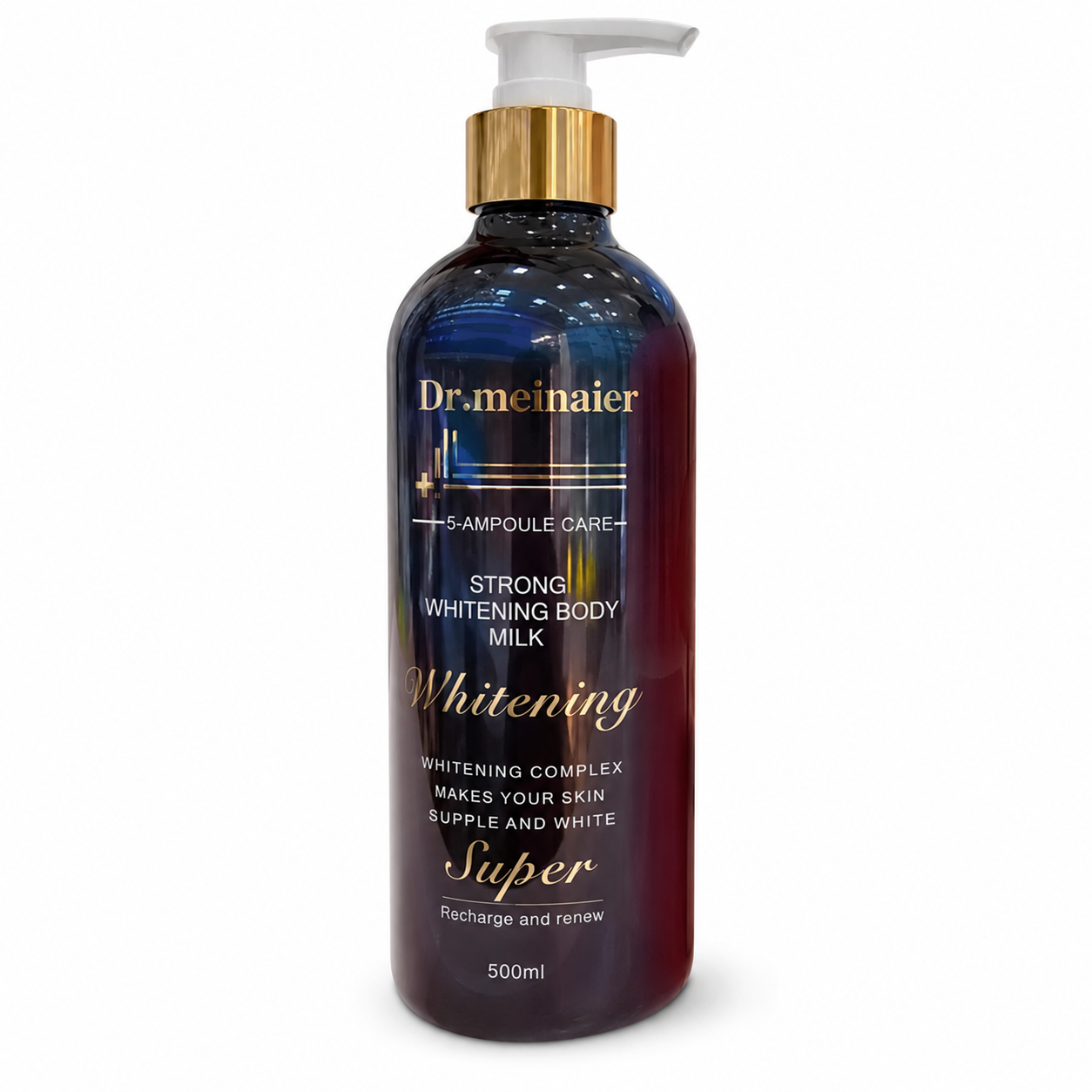 Dr.meinaier Glutathione Brightening Body Lotion 5-Ampoule formula 500ml bottle