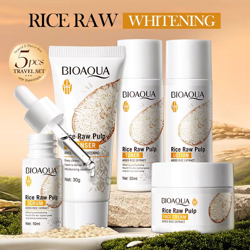 BIOAQUA Rice Raw Pulp 5-Piece Skincare Set